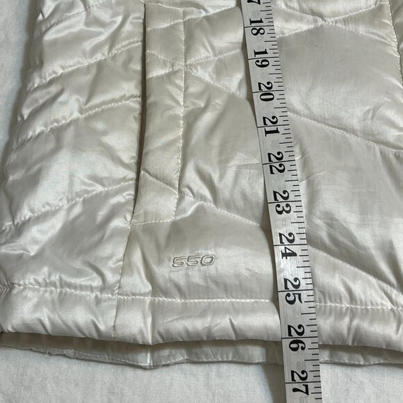 The North Face 550 Down Puffer Vest Womens Large White Goose Fill Winter Jacket - Picture 9 of 10